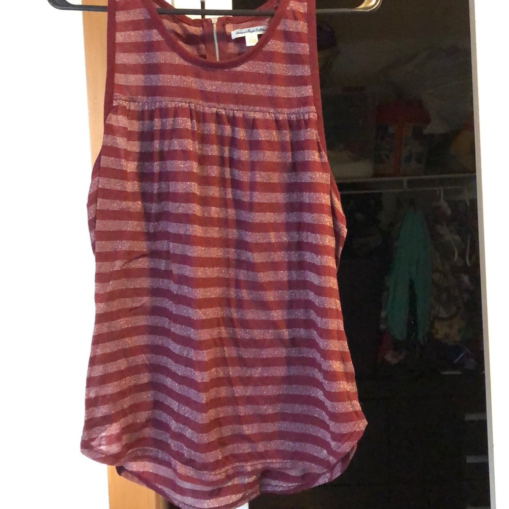 American eagle zip back tank